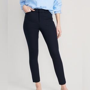 •OLD NAVY•NAVY PIXIE HIGH RISE SECERT SMOOTH POCKET TROUSERS SIZE 10 EUC